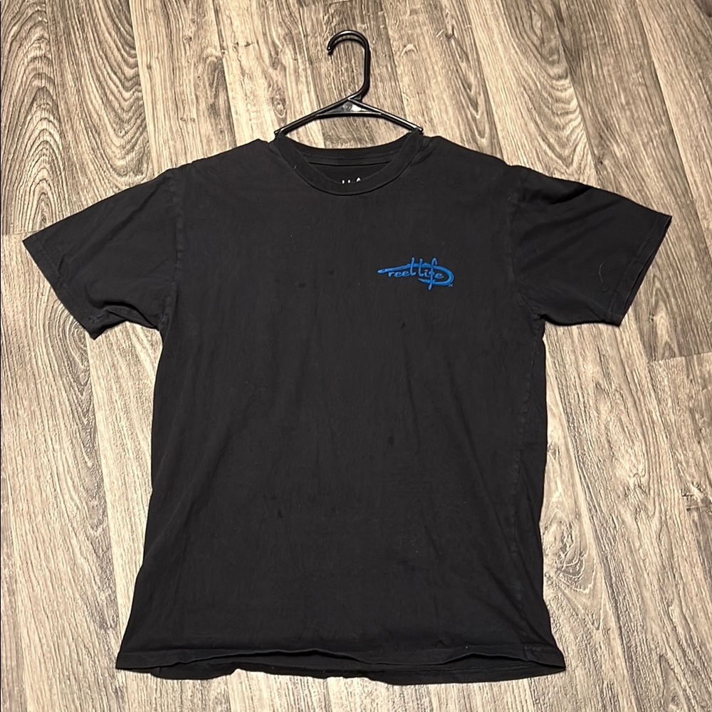 Salt Life Black and Blue Short Sleeve Tee with Crew Neck